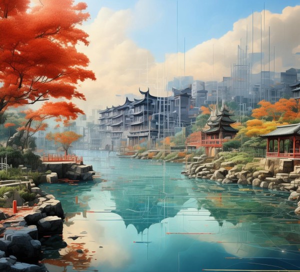题名,艺术与自然的对话—福州西湖数字油画展 题名,艺术与自然的对话—福州西湖数字油画展